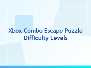 Xbox Combo Escape Puzzle Difficulty Levels